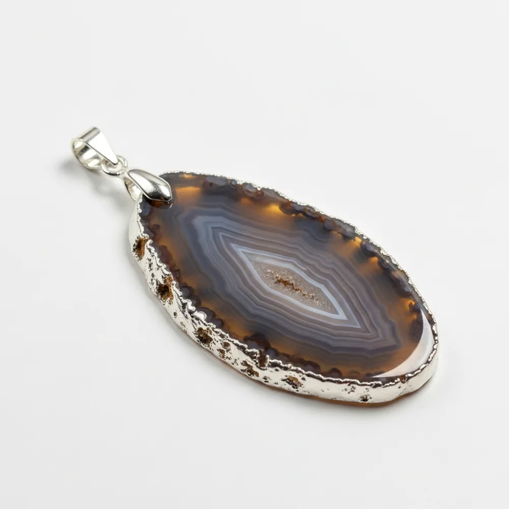 Agate Slice Pendant — Jewelry