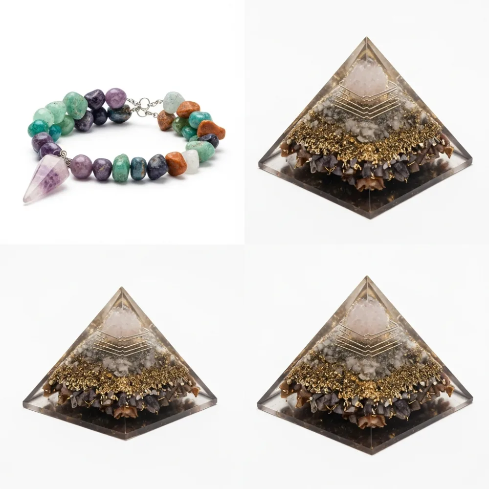 Orgonite Pyramid — Mixed Stones product image — Orgonite