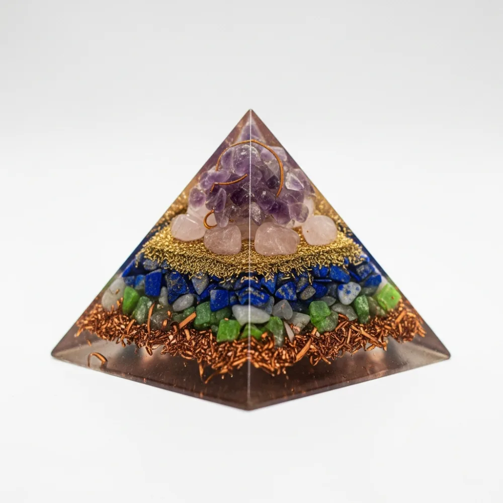 Orgonite Pyramid — Mixed Stones — Orgonite